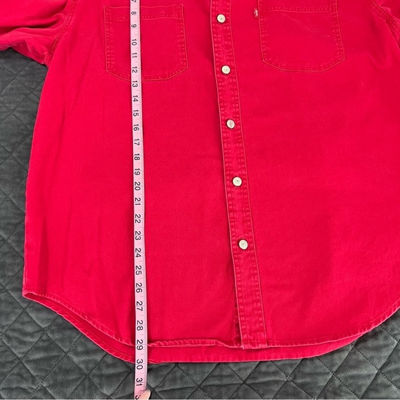 Vintage Levi’s Shirt Men Large Red Tab Button Up Western Cowboy 90s Denim G - Picture 5 of 6